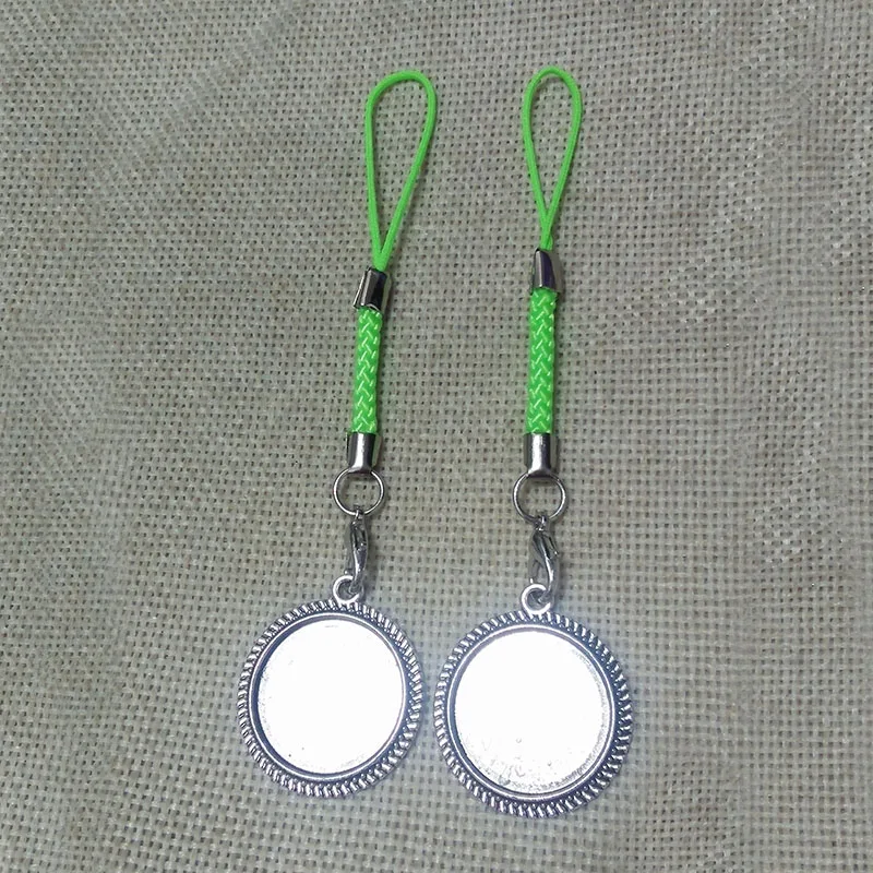 Розовый шнур держатель для ключей кабошон Безель Камея пустой базовый лоток