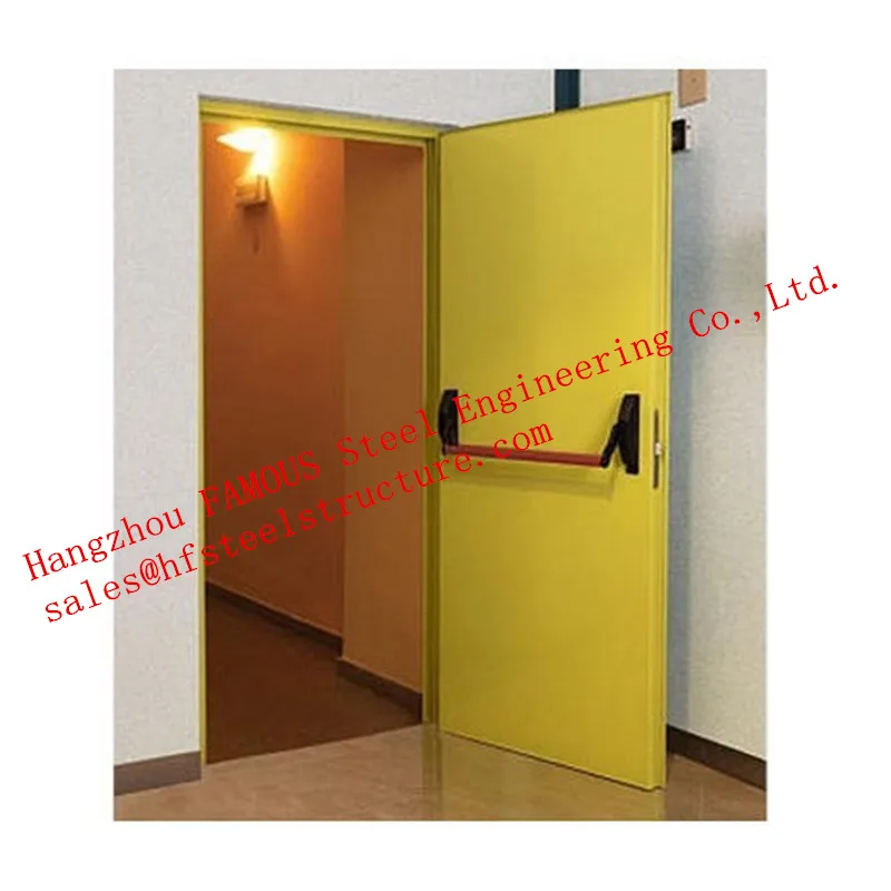 Оцинкованные промышленные полые стальные противопожарные двери для жилых