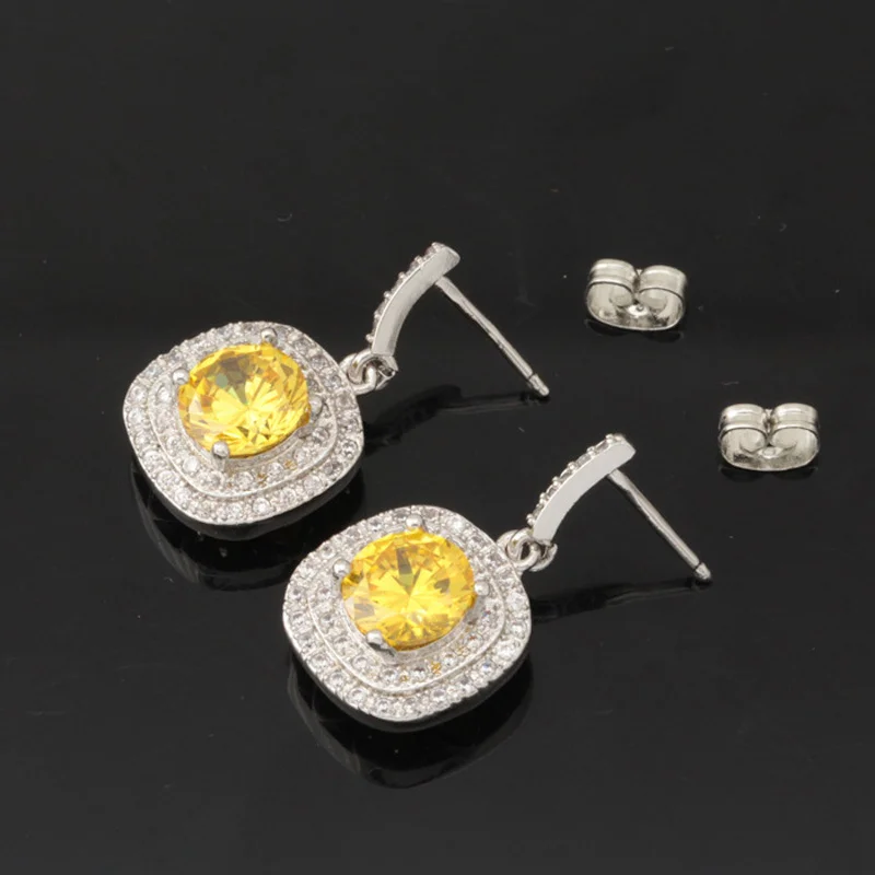 Женские серьги подвески с фианитом 1 25 карата|earrings for|dropping earrings for womencrystal drop |