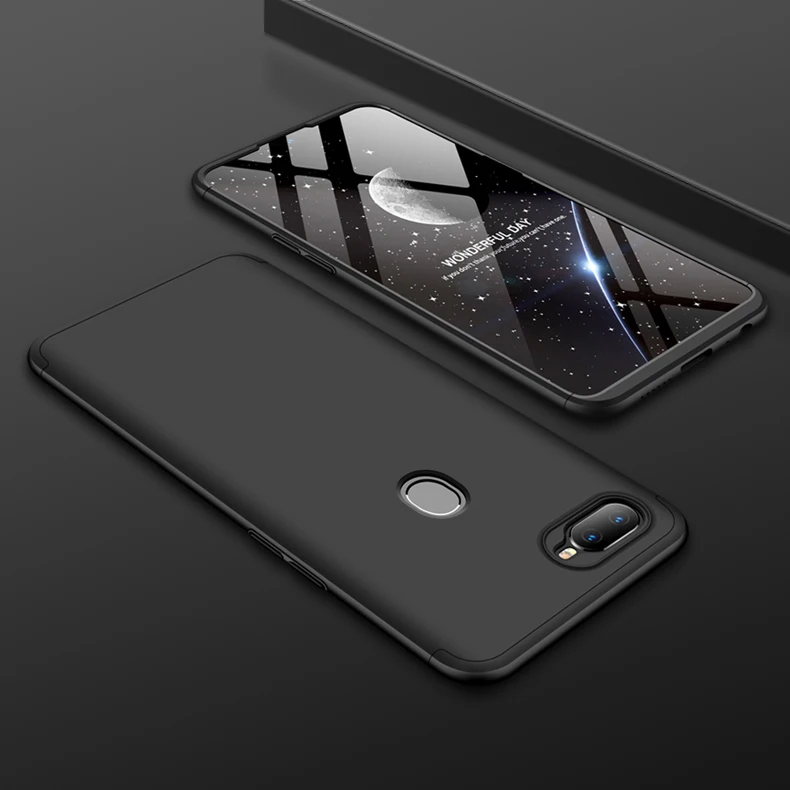 Black OPPO AX7 A5S чехол цветной матовый 360 градусов защищенный полный корпус чехол для телефона для OPPO A X7 A5S OPPOAX7 CPH1903 крышка+ стеклянная пленка - Цвет: Black
