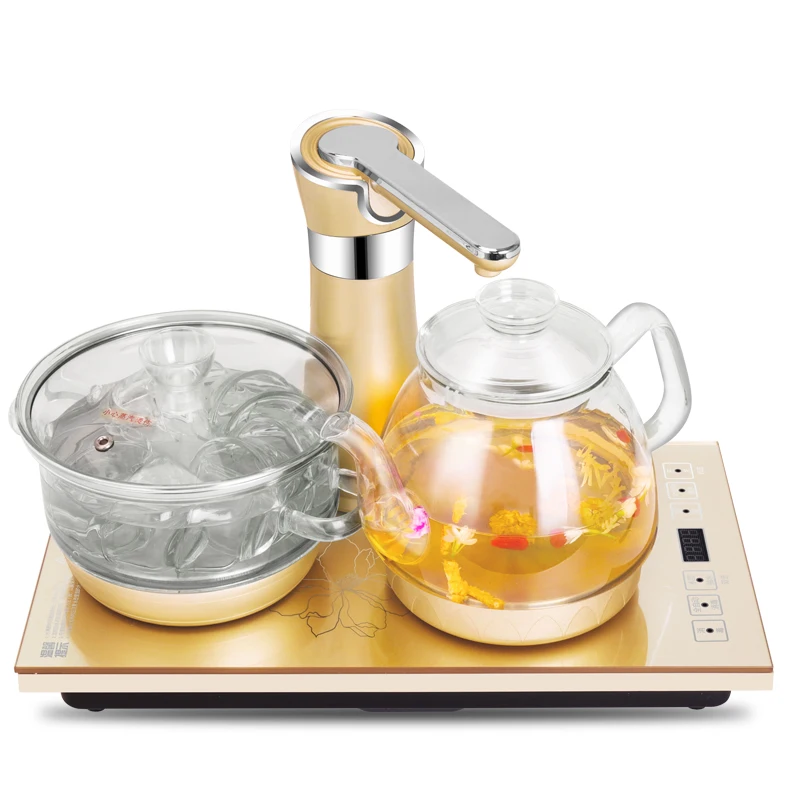 

Fully automatic upper kettle kettles set glass water boil tea ware