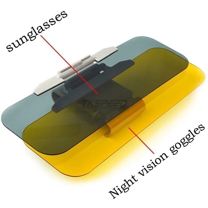 Автомобильный солнцезащитный козырек HD анти УФ День Ночь 2 в 1 ослепительные очки