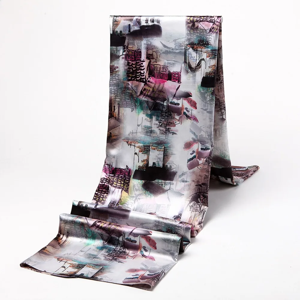 170x75 см свежие фигуры-это маленькая шелковая печать, ткань для одежды своими руками, платье HF03