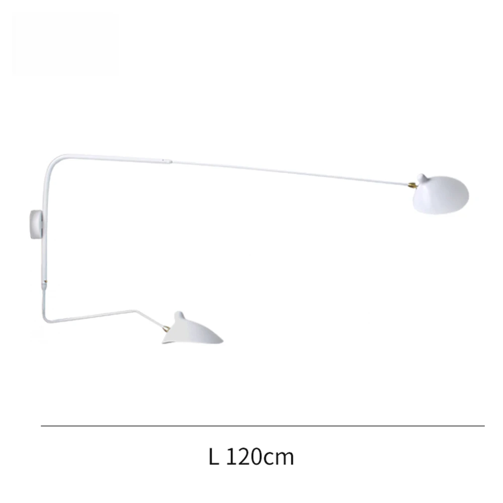 L 120cm 2 Head White Длинный светодиодный настенный светильник в виде утенка, Ретро стиль, лофт, домашний декор, настенный светильник, скандинавский стиль, простые когти, утка, бра, Декор - Цвет абажура: L 120cm 2 Head White