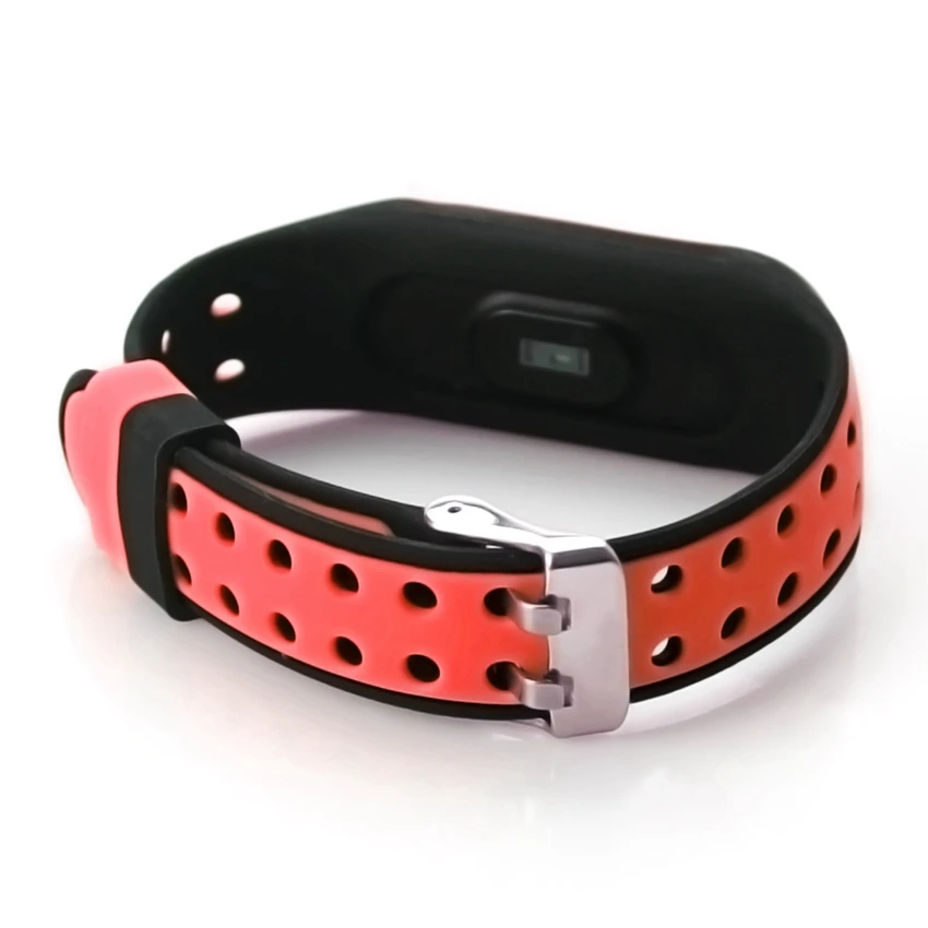 Ремешок силиконовый для Mi Band 4 сменный Браслет с металлической пряжкой наручных