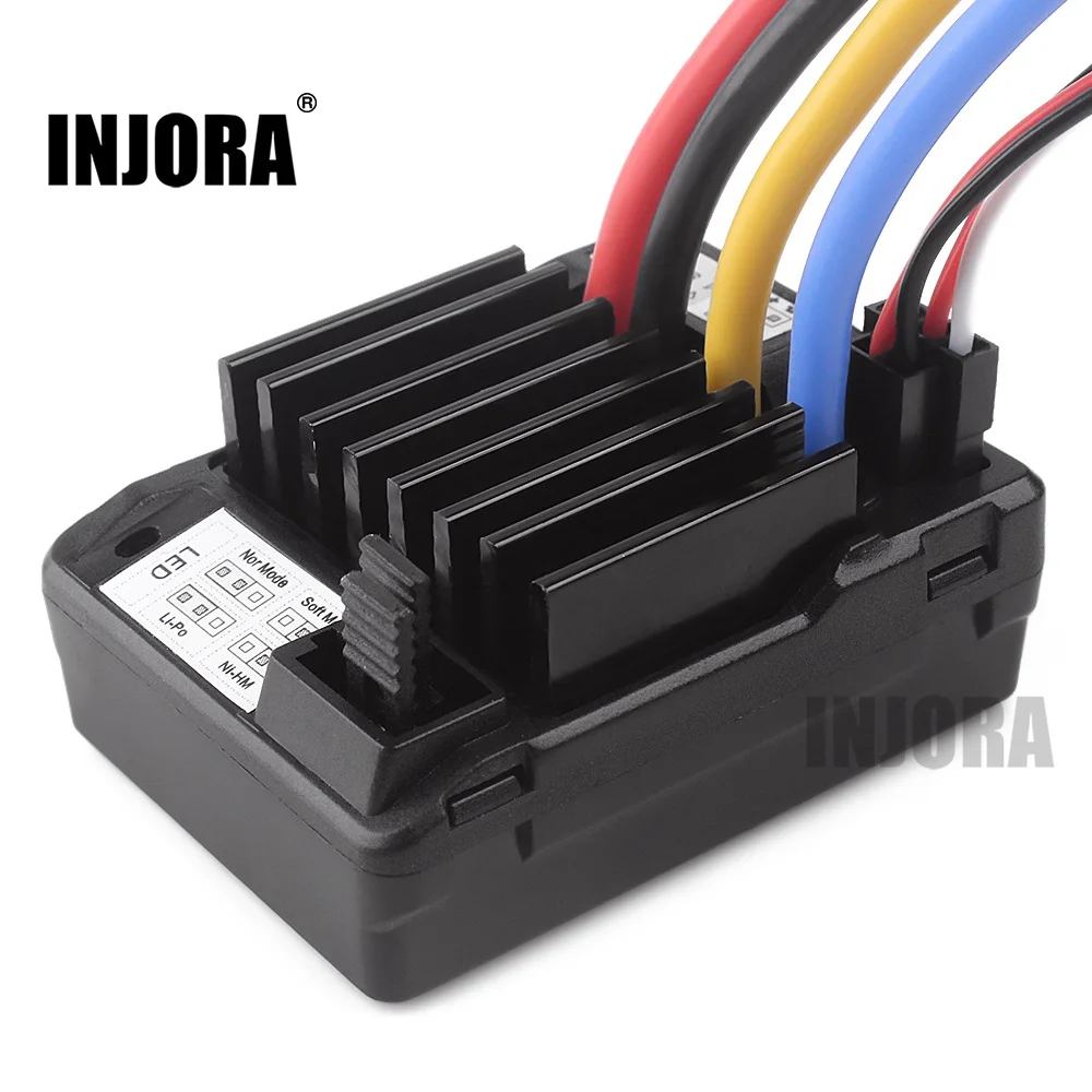ESC INJORA RC автомобиль 35/45/55T коллекторный мотор Водонепроницаемый ESC Скорость контроллер для 1:10 RC автомобиль гусеничный SCX10 90046 Traxxas TRX4 D90 - Цвет: ESC