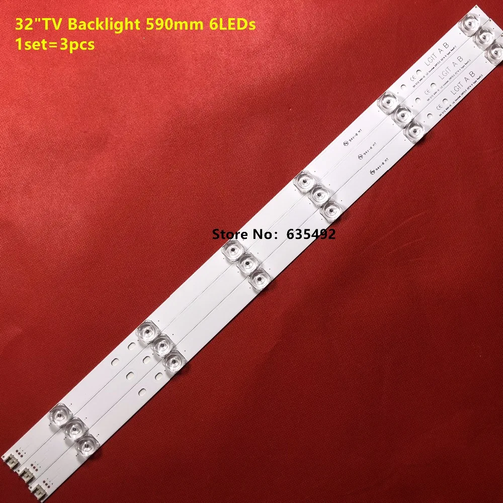 100% Новый светодиодный подсветка 590 мм 6 лампы для LG 32 &quotТВ 32MB25VQ 6916L-1974A 1975A 1981A LV320DUE