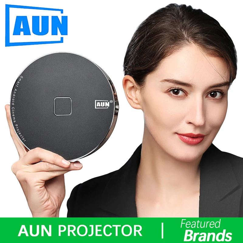 Бренд AUN 3D проектор, разрешение 1280x720. Аккумулятор мАч, Android wifi. Мини-проектор для домашнего кинотеатра, офиса. 1080 P, 4 K, D8S