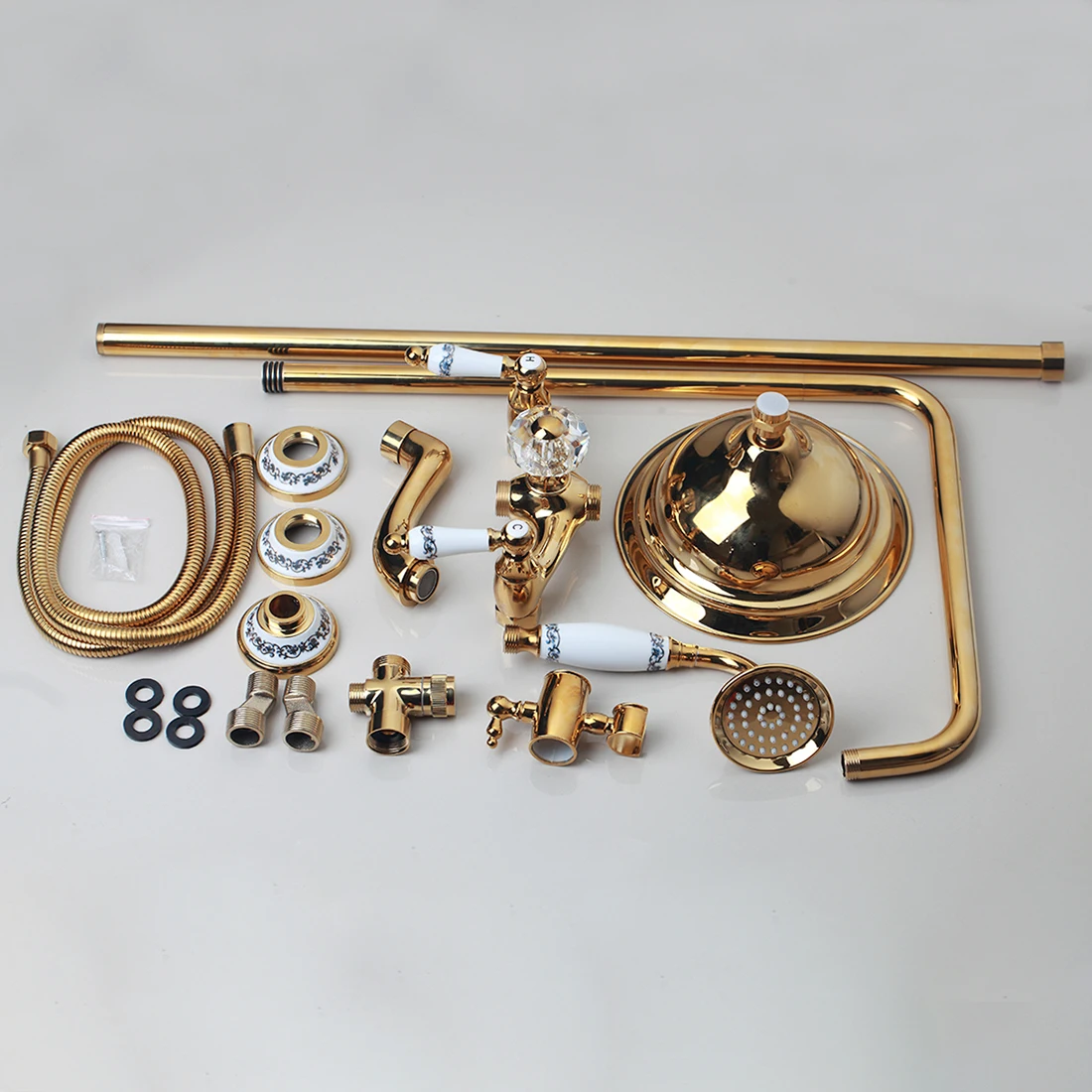 KEMAIDI Смесители для ванны роскошный золотой латунный Смеситель ванной кран