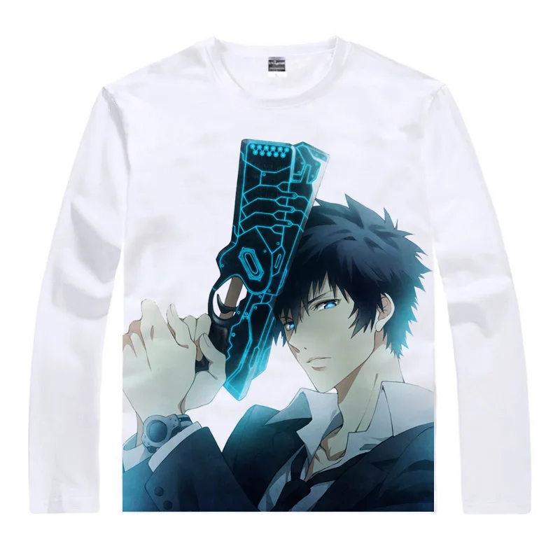 Аниме рубашка Coolprint футболки психопаса мульти стиль с длинным рукавом Saiko Pasu Shinya