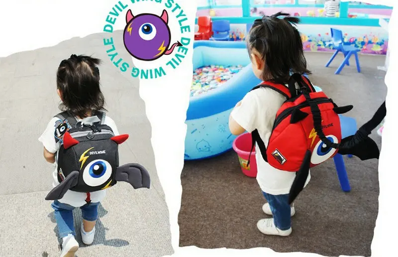 Retail Cartoon Devil backpack Kids mochila quality Cute 3D Backpack child schoolbag kindergarten boy girl school bags 009 | Багаж и сумки