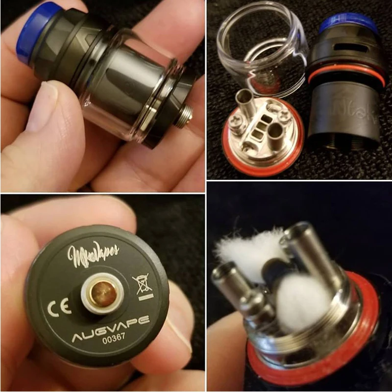 Augvape Впускной RTA бак 4,2 мл 24 мм с одной катушкой, максимальная емкость сока, герметичность, 510 нить, Атомайзеры для электронных сигарет RTA