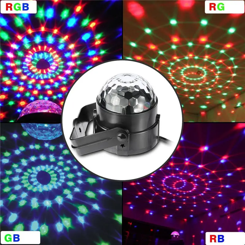 Праздник RGB сценический светильник ing эффект кристалл магический шар лампа светодиодный сценический светильник Диско клуб DJ Лазерный светильник для вечеринки Звуковое управление DMX шоу