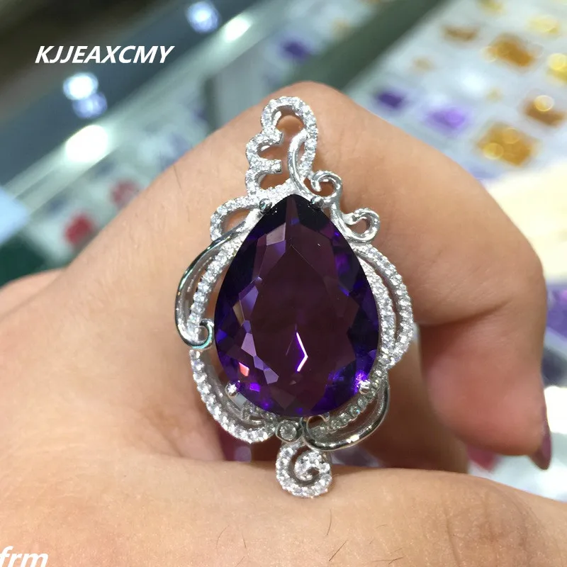 Ювелирные изделия из бутика KJJEAXCMY женский кулон натурального аметиста ожерелье с