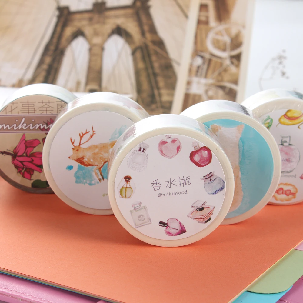 2016 Милая офисная декоративная клейкая бумажная лента мультяшная ученическая