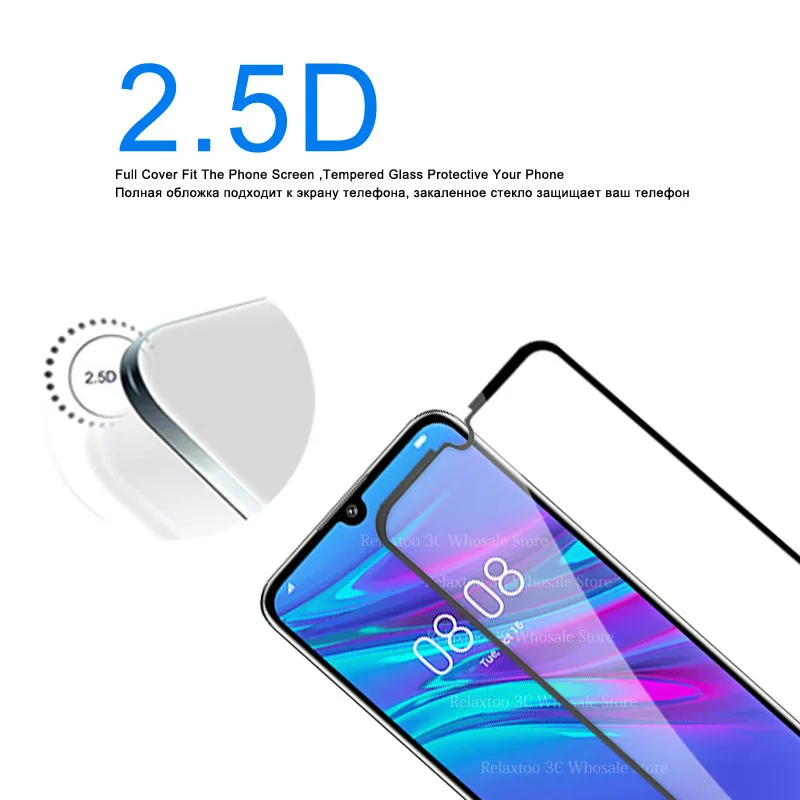 Защитное стекло для Huawei Y5 2019 закаленное Y6 Y7 Y9 Защитная пленка экрана на Y 5 6 7 9 5Y 6Y 7Y