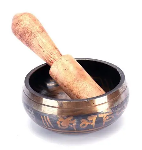 Тибетская поющая чаша буддийская медитация Йога гравировка вырезанная вручную