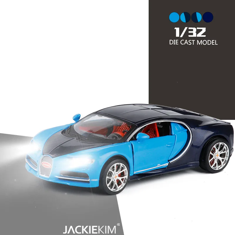 1:32 Масштаб игрушечный автомобиль Bugatti Chiron металлическая игрушка сплав автомобиль Diecasts игрушечный Транспорт модель автомобиля Миниатюрная модель автомобиля игрушки для детей