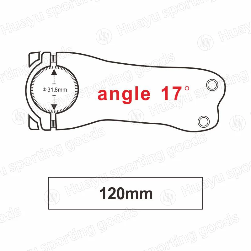 17 angle x 120mm KEDDIE WCS дорожный велосипедный стержень алюминиевый углеродный стержень MTB горный велосипед Стволовые части велосипеда 31,8*70-120 мм UD глянцевый черный - Цвет: 17 angle x 120mm