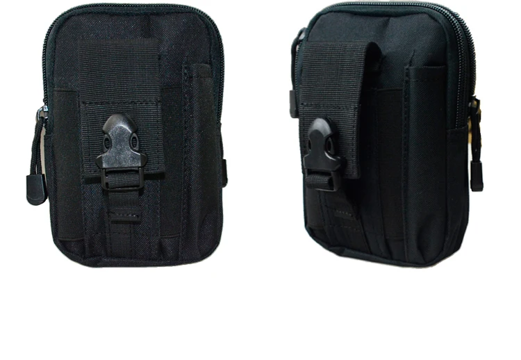 Black 2 шт. наружные тактические Чехлы Molle Чехол для телефона сумка поясная сумка нейлоновая поясная сумка кобура Чехол iPhone 6S 5S Galaxy S6 - Цвет: Black