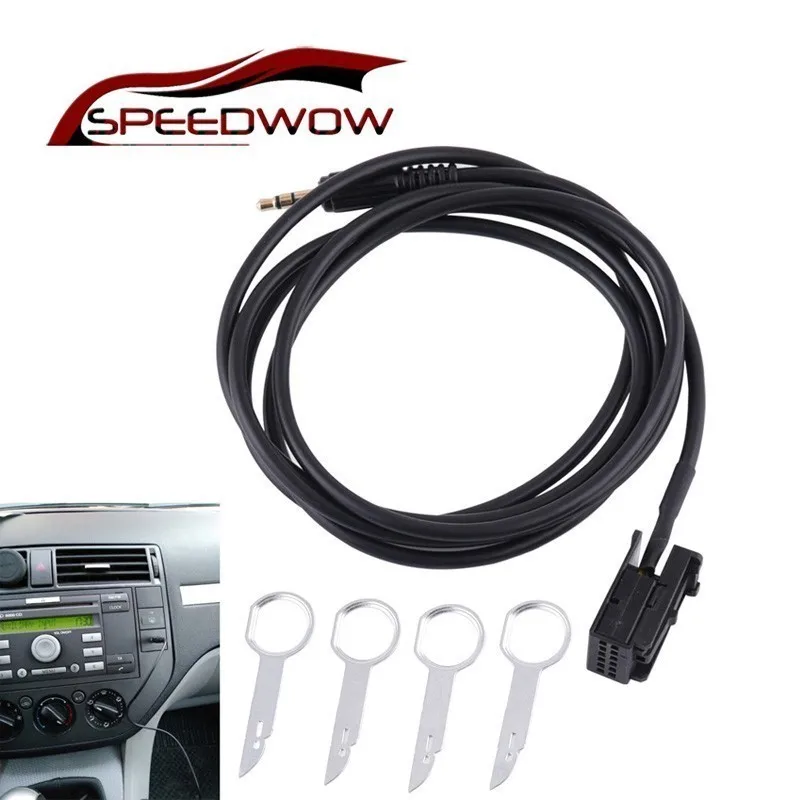 SPEEDWOW 12 В 3,5 мм Автомобильный авто интерфейс AUX-in аудио адаптер для Ford Focus Mondeo C-Max S-Max 6000 CD AUX кабель Вход MP3 кабель