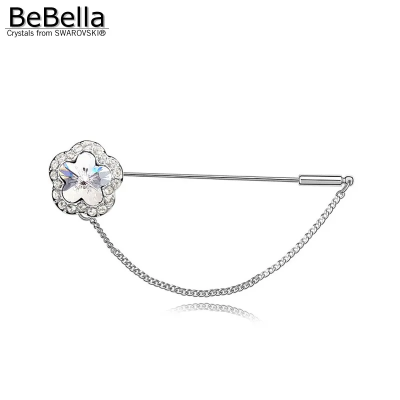 BeBella брошь с кристаллами сливы и от Swarovski модные украшения для девочек женский