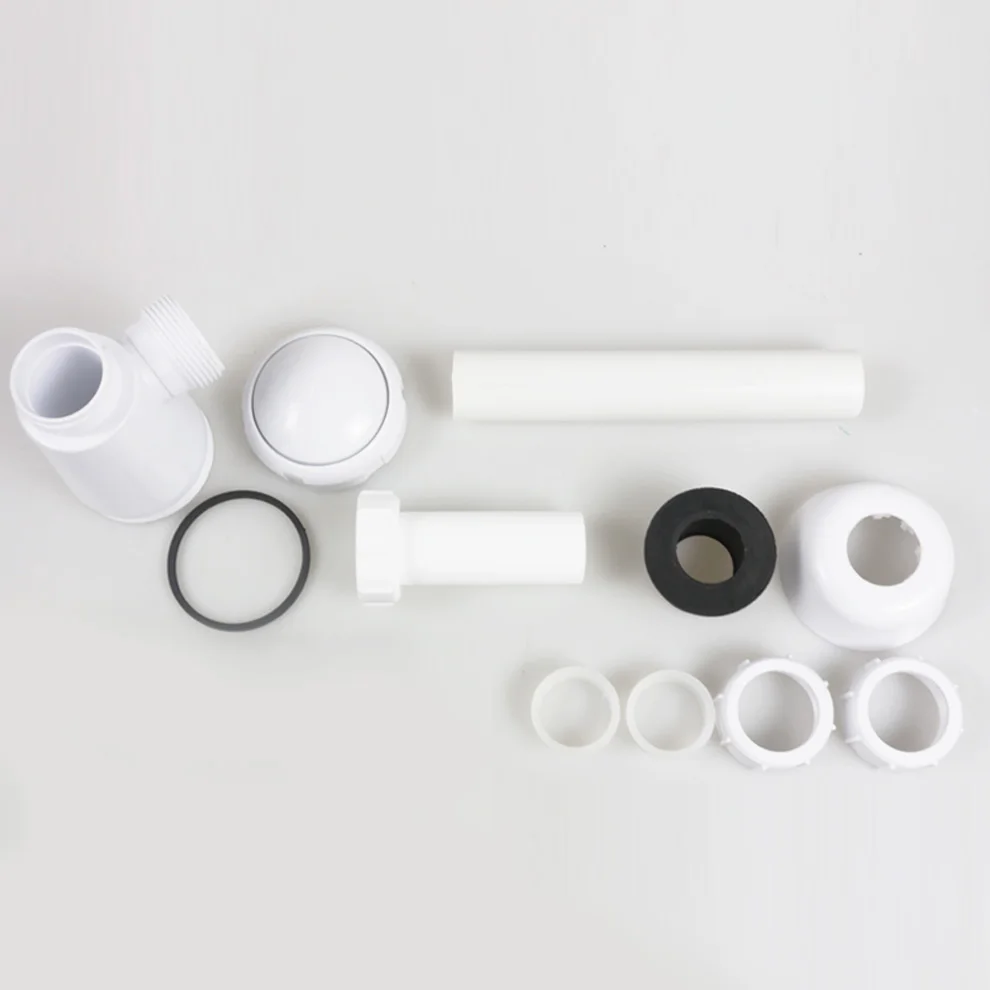 Talea Modern Basin Sink Waste Pipe Kit Waste Pipe Wall Drainage Plumbing Tube Basin Waste hose Bottle Plumbing P-Trap Wash Pipe