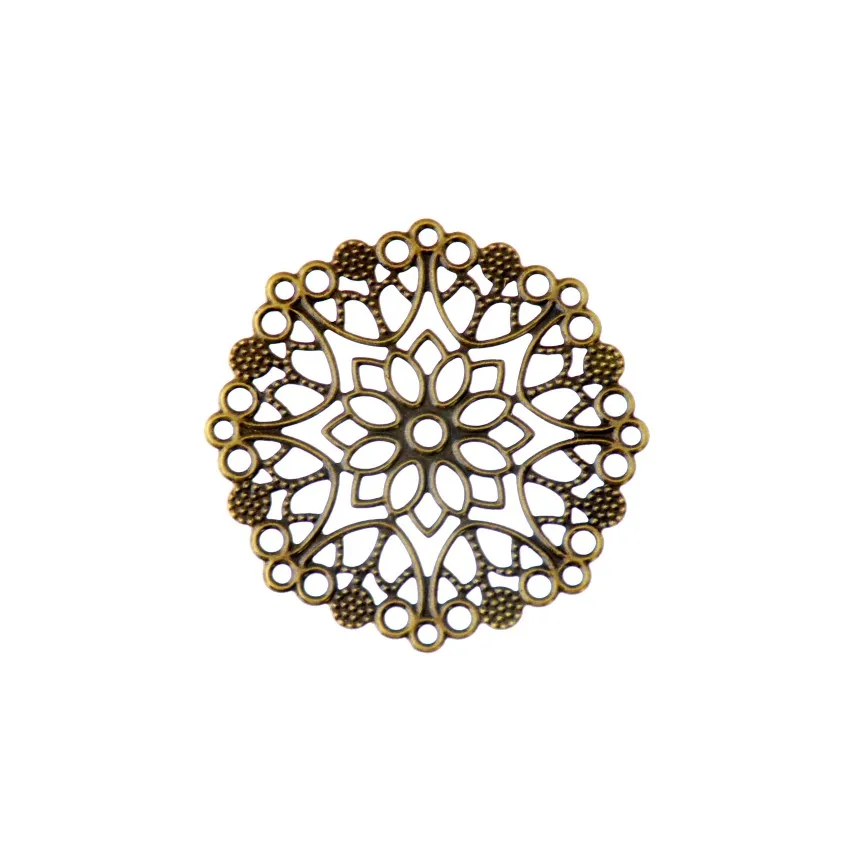 bronze 15 шт., украшение, цветок серебристого цвета, полые 5 см x 4,8 см - Цвет: bronze