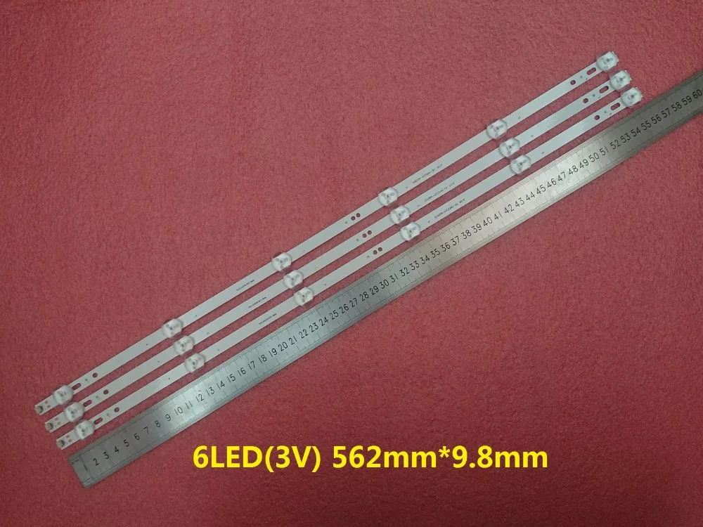 Новинка 15 шт. 6LED (3В) 562 мм * 9 8 Светодиодная лента Замена для 32 дюймового ТВ D32D06 JZC22AG