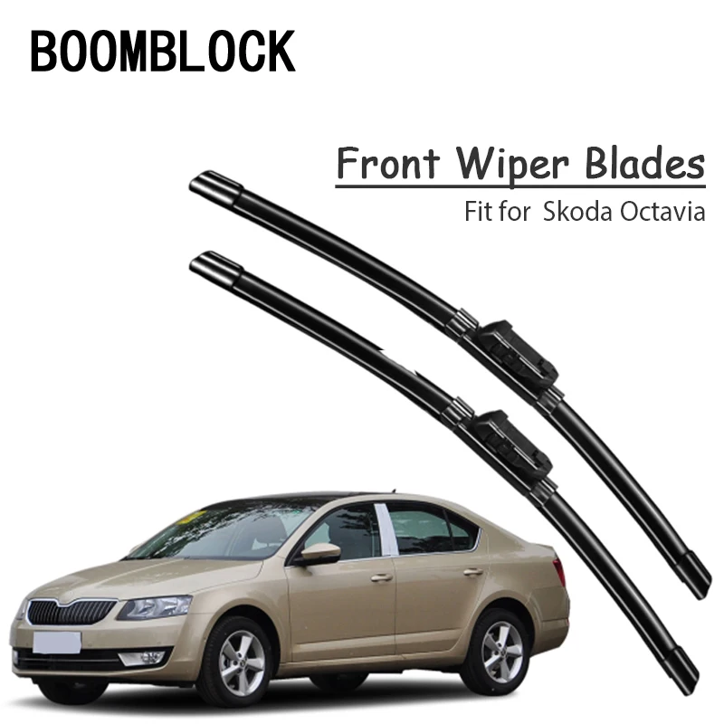 Бумблок для Skoda Octavia A5 A7 MK2 MK3-2004 автомобильные резиновые стеклоочистители для лобового стекла, лопасти, рычаг, комплект, дождевые аксессуары для кистей