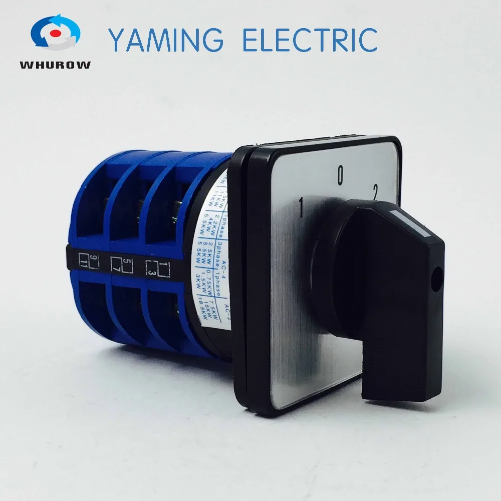 Yaming Электрический YMW26-32/3 м переключатель cam поворотный переключатель ручка 32А 3 фазы 3 положения с водонепроницаемой коробкой IP65 прерыватель