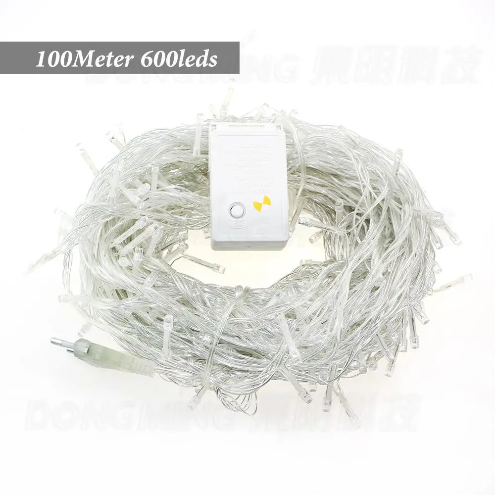 Светодиодный светильник для рождественской елки 4 шт. 100 м 600 светодиодов 220 В 42 Вт 9