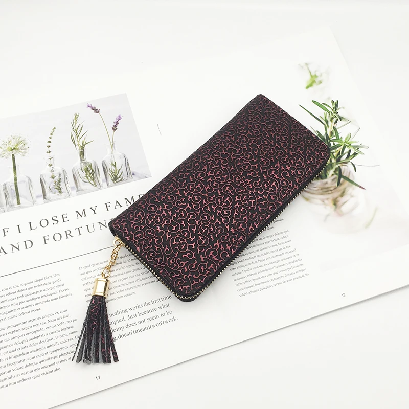 

Fashion Tassel Women Wallet Leather Wristlet Long Clutch Female Phone Purse Lady Cash Coin Purses Card holder Femme Bolsos