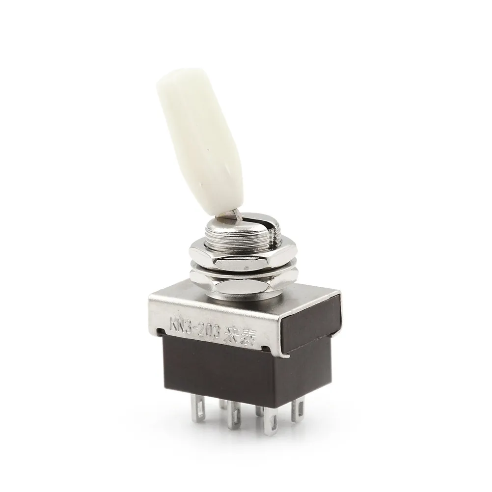 AC 250V 3A 3 Position ON/OFF/ON DPDT Flat Handle Toggle Switch KN3-203B KN3 203B | Обустройство дома