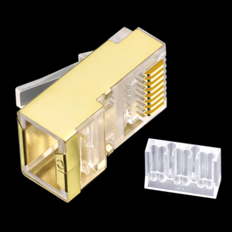 CNCOB двухкомпонентный Позолоченный разъем Ethernet гигабитная Сеть rj45 8p8c модульный Cat6