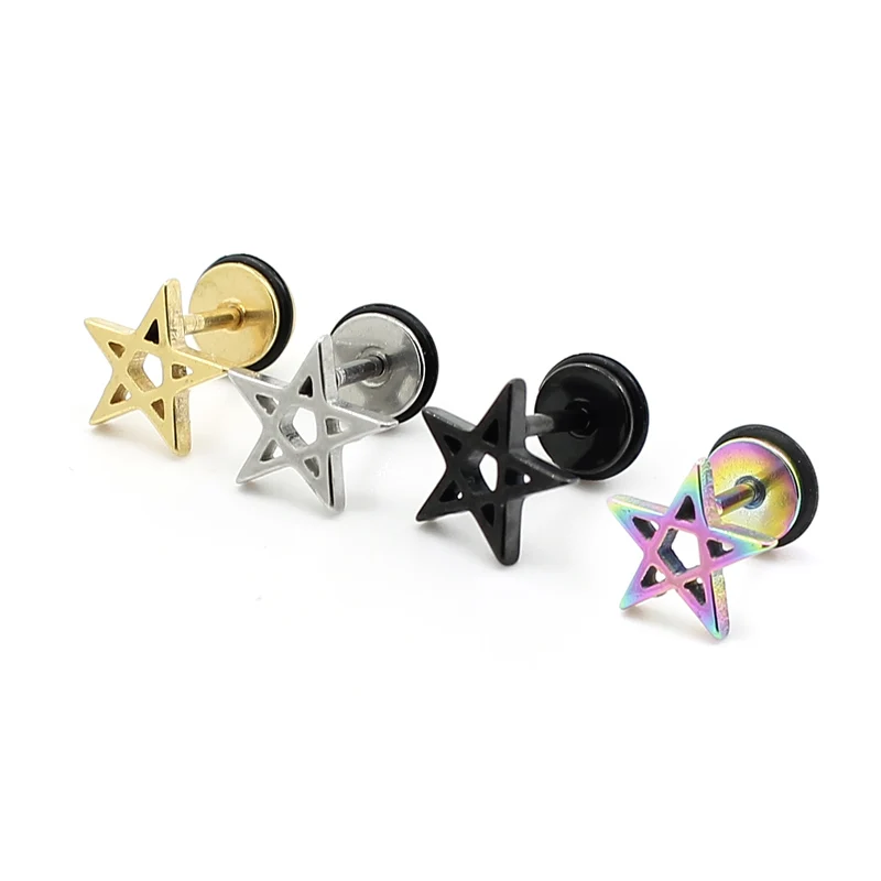 1 пара серьги гвоздики из нержавеющей стали|fashion stud earrings|stud earringsstar earrings |