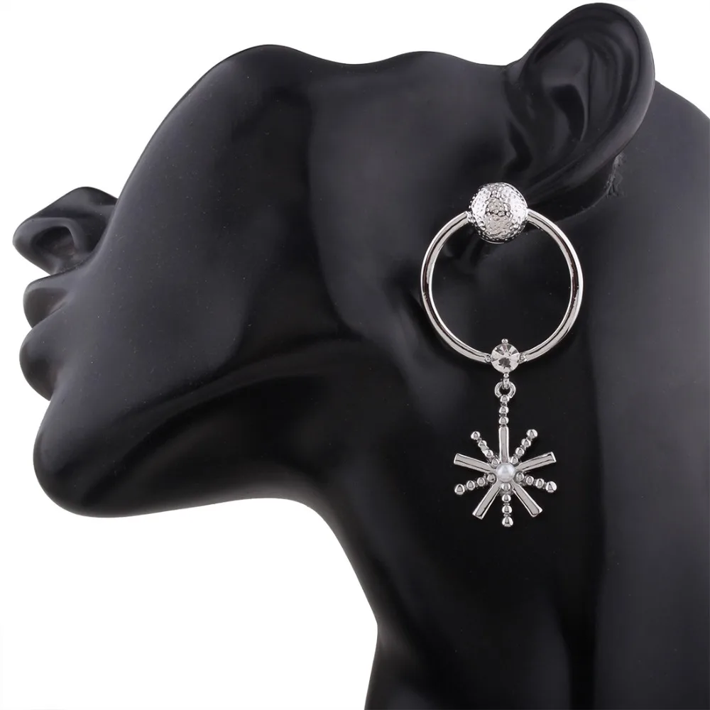 high quality personality circular earrings day star pendant | Украшения и аксессуары