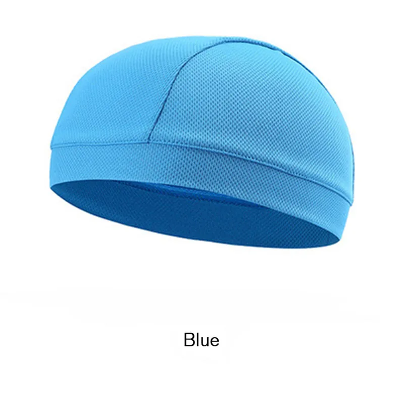 Blue Хоккейная Кепка с черепом, махровая ткань, быстросохнущая, универсальная, 4 цвета, для хоккея, бейсбола, велоспорта, баскетбола, повязка на голову спортивная - Цвет: Blue