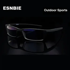 Оправа для очков ESNBIE для мужчин, черная оправа для очков из пластика TR90 по рецепту