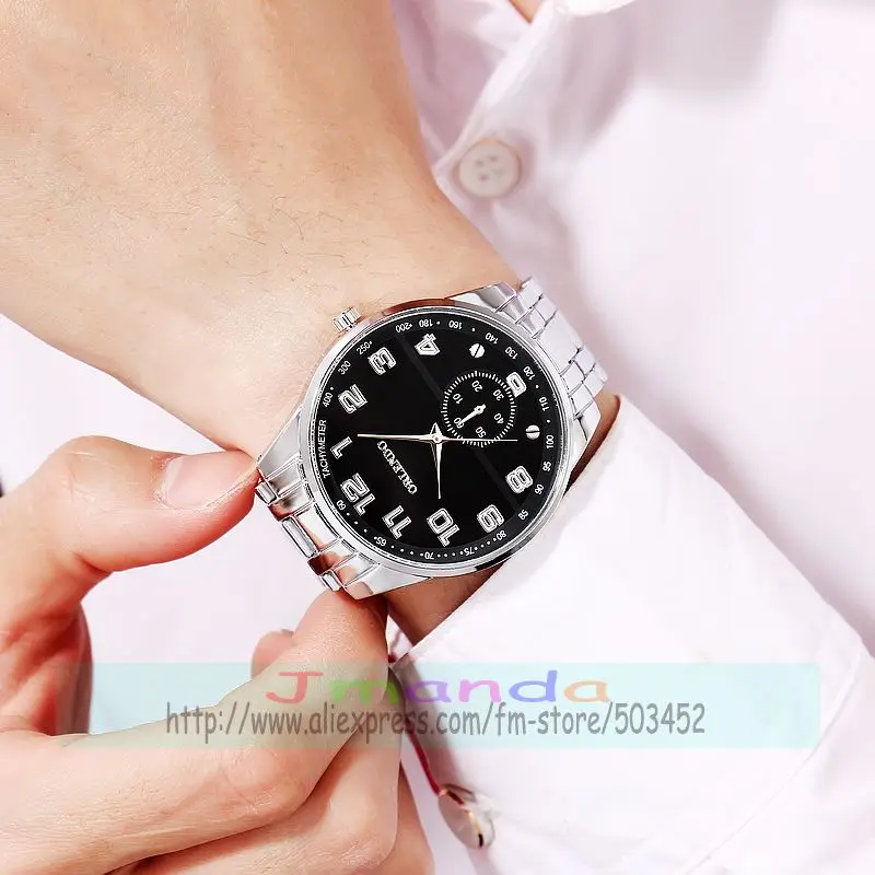 Мужские кварцевые часы с большим круглым циферблатом 100 шт./лот 8416|Женские