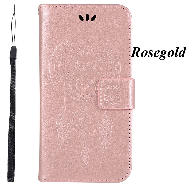 Rosegold Чехол для телефона Xiaomi Redmi S2 5,9", Чехол из искусственной кожи, 3D тиснение, Сова, ветровой колокол, откидной чехол, чехол для Xiaomi Redmi S2 s 2 RedmiS2 - Цвет: Rosegold
