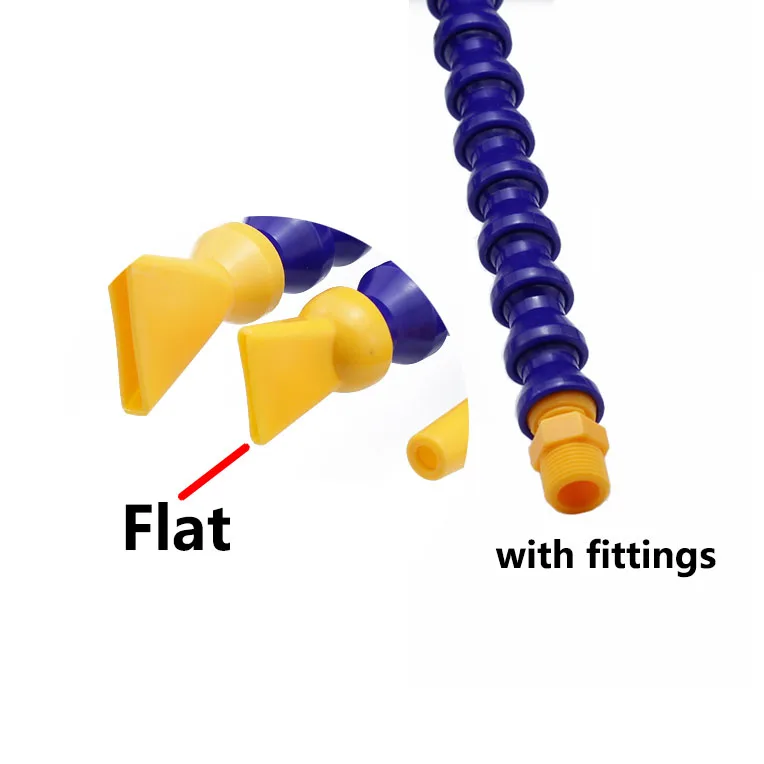 Flat with fittings 5 шт./лот, 30 Вт, 40 см охлаждающая трубка/водяного охлаждения трубы гравировальный станок инструмент Хладагент масло Пластик трубы туфли на плоской подошве с круглым носком, для регулировки насадка - Цвет: Flat with fittings