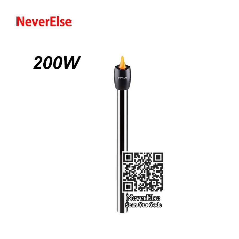 200W 335mm Аквариумный нагреватель для аквариума, погружной контроль температуры воды, регулировка температуры 20-34 градусов Цельсия 25~ 500 Вт, нагревательный стержень из нержавеющей стали - Цвет: 200W 335mm