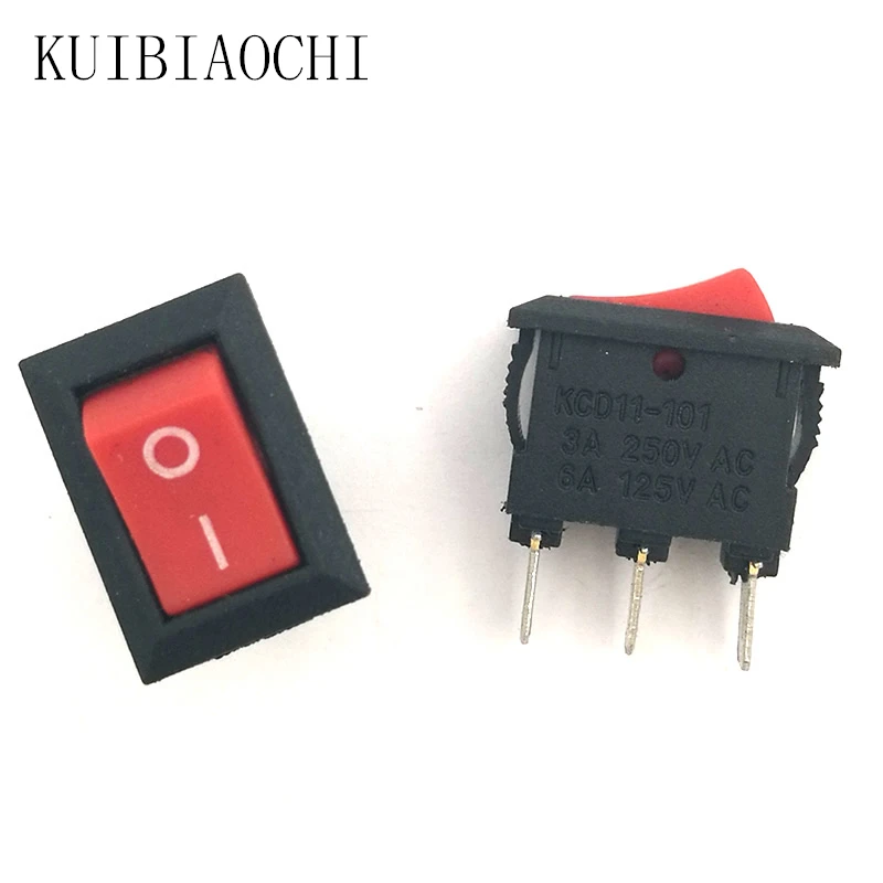 20 шт./лот 3A 250V Mini Boat Rocker Switch AC SPDT Snap in ON OFF 3 pin 10*15mm red Switch|switch 3a|switch switchswitch 250v |