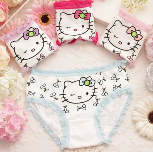 5 шт./лот мода дети трусики трусы для девочек девочка белье прекрасный мультфильм