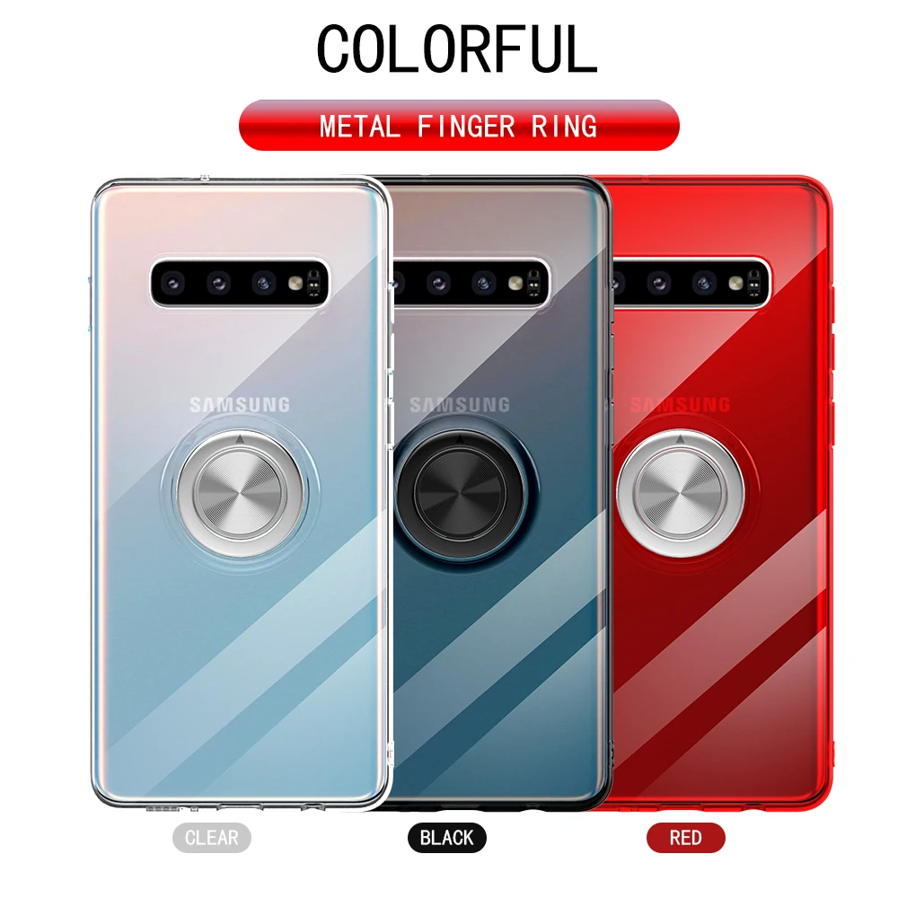 Чехол для Samsung Galaxy S10 S9 S8 Plus Note 9 8 S10e S21 S20 Ultra 20 10 мягкий силиконовый чехол с кольцом