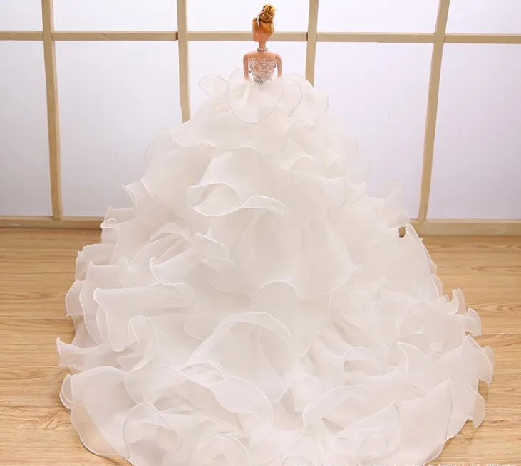 Персиковый фиолетовый синий белый двухслойный плиссированный кружевной