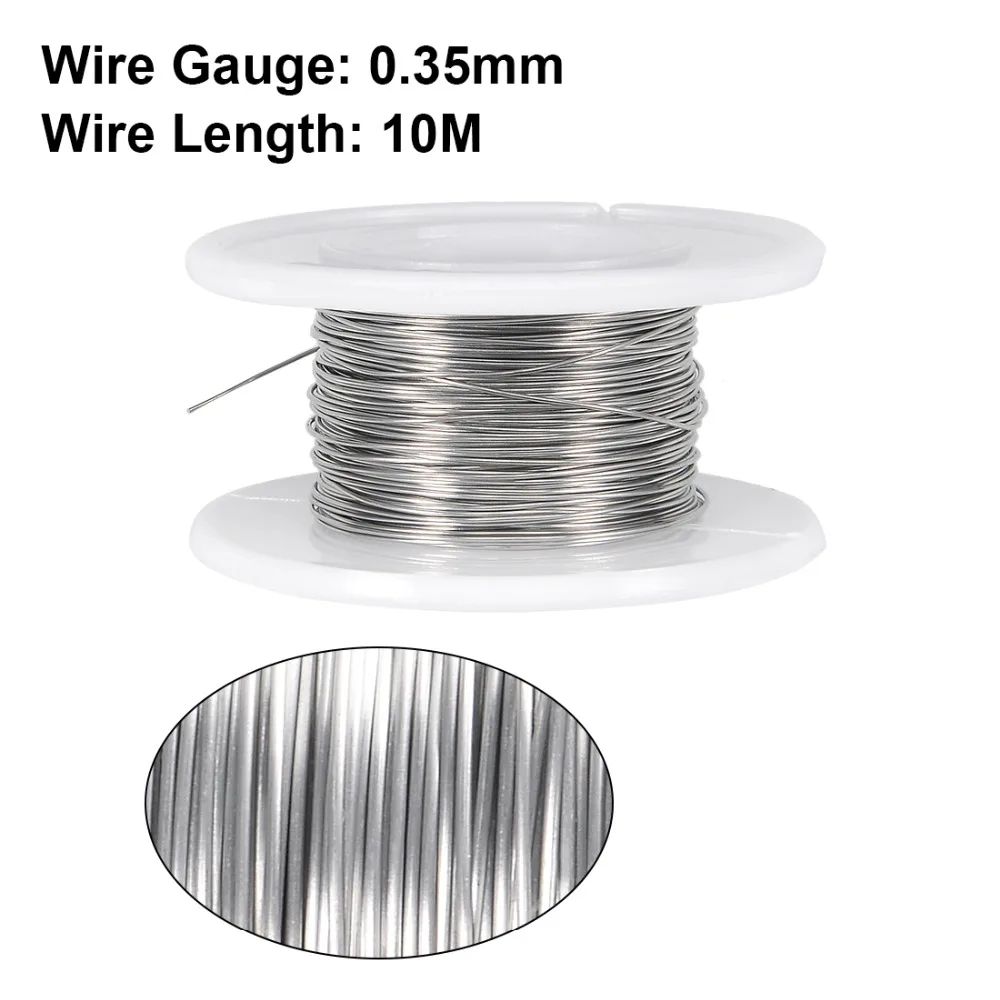 UXCELL 1 шт. нагревательный провод нихромовый резистор 27AWG 26AWG 24AWG 22AWG 21AWG Сверхтонкий провод для нагревательных элементов длительный срок службы