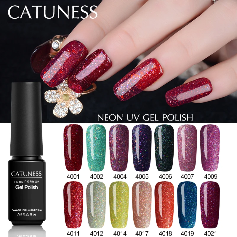 CATUNESSV Блестящий неоновый гель для ногтей супер 29 цветов УФ Красочный Радужный
