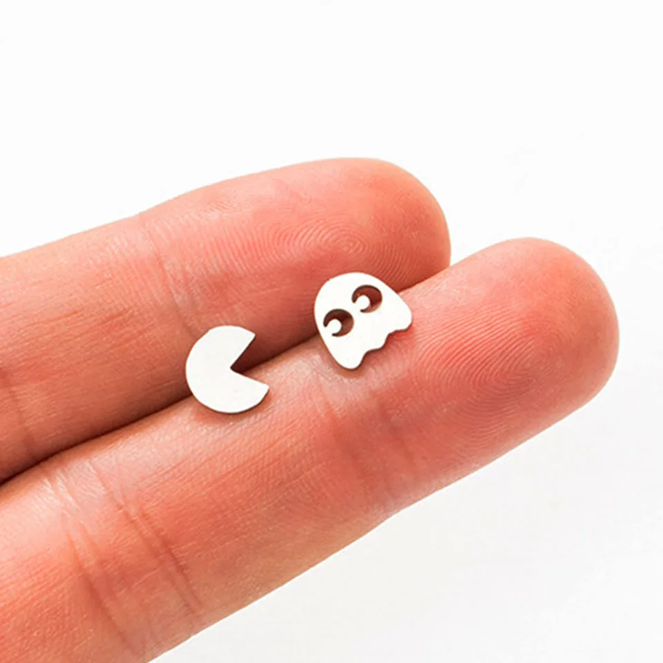 Женские минималистичные темпераментные золотые серьги гвоздики из нержавеющей